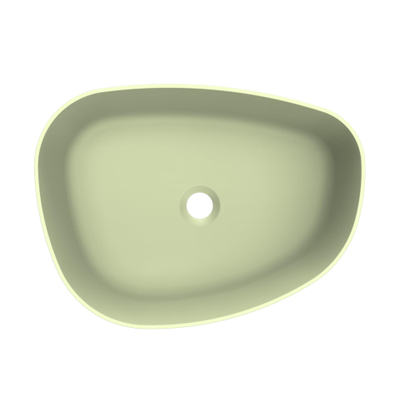 Arcqua Rocker Vasque à poser - organique gauche - 50x37cm - mat pastel vert