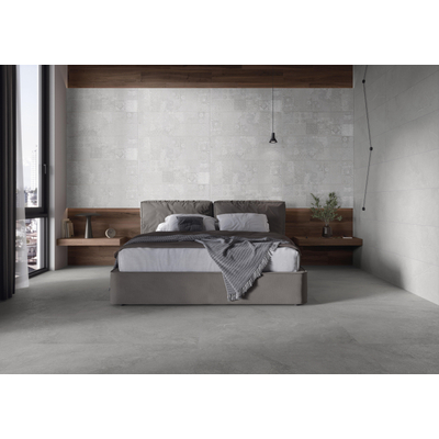 ÉCHANTILLON Terravito Rovella carreau mural et de sol - 40x120cm - rectifié - Aspect pierre naturelle - Blanc mat (blanc)
