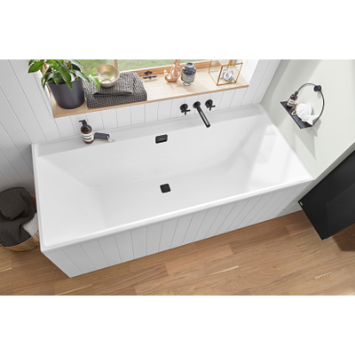 Villeroy & Boch Collaro bad rechthoek - 170x75cm - met badwaste - Stone White (mat wit)