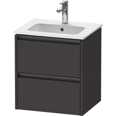 Duravit Ketho.2 Wastafelonderkast - 51x42x54.9cm geschikt - voor 1 waskom - spaanplaat - grafiet mat