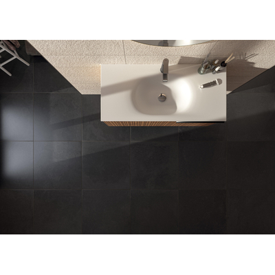 Terravito Calvero wand- en vloertegel - 60x60cm - 9.0mm - Vierkant - gerectificeerd - Betonlook - mat antraciet
