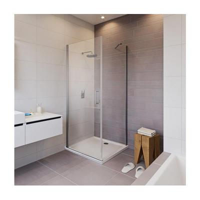 Riho Novik Z201 Cabine de douche - 86x86x200cm - aluminium poli