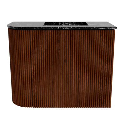 Mondiaz JOYA-DLUX 51.6cm toiletmeubel - ronding links kleur Ruby - Wastafel FAYE positie Rechts Zonder kraangat kleur Lava.