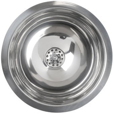 Plieger Rimini lavabo encastré 33,4cm inox poli avec bouchon de vidage