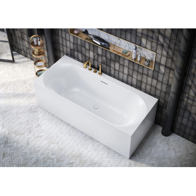 Villeroy & Boch Loop baignoire duo - 180x80cm - rectangulaire/baignoire intérieure ovale - acrylique Blanc Alpin brillant