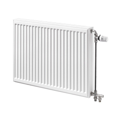 Henrad Compact All In paneelradiator 30x100cm type 22 982watt 4 aansluitingen Staal Wit Glans