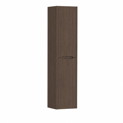 H&R Badmeubelen Juice Hoge kast - 40x35x170cm - met ronde hoeken - 2 deuren - rechtsdraaiend - coffee