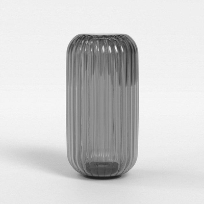 Astro Tacoma Single Applique/Plafonnier - 230V - IP44 - cylindre - cannelé - verre fumé - noir mat