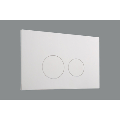 QeramiQ Push Bedieningsplaat - voor Geberit UP320 inbouwreservoir - dualflush - ronde knoppen - kunststof wit glans OUTLETSTORE