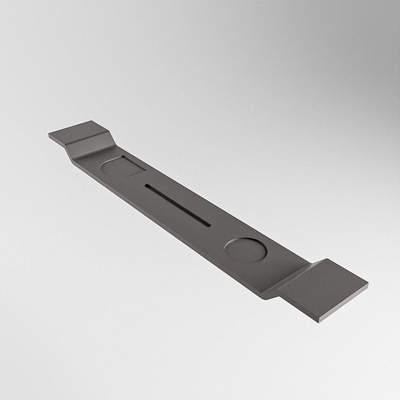 Mondiaz Easy Planche de bain - 12.5x86x4.2cm - Solid Surface - Gris foncé mat