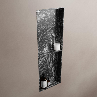 MONDIAZ EASY Nis - 149.5x29.5cm - geschikt voor in- of opbouw - 2 vakken - kleur Lava