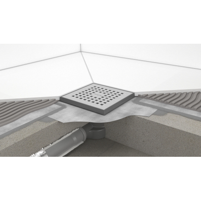 Hansgrohe RainDrain Point Puntafvoer - 10x10cm - brushed stainless steel
