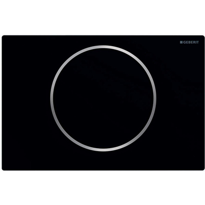 Geberit Sigma10 bedieningsplaat - spoel-stop spoeling - rond - matzwart/easy-to-clean - mat zwart