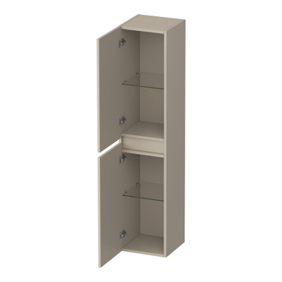 BRAUER Joy Wavy armoire haute 160 avec 2 portes sans poignée pivotant à gauche ou à droite mat beige