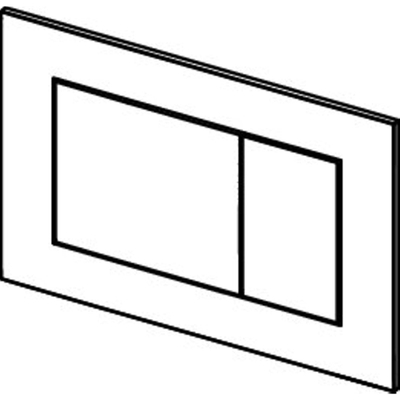 Plaque de commande Tece Now pour technique de double chasse graphite métallique