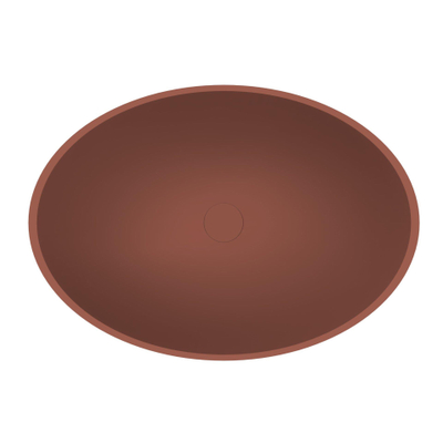 Arcqua Prince vasque - à poser - ovale - 49x34cm - terracotta mat