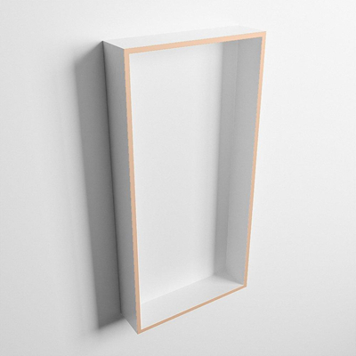 Mondiaz EASY Niche salle de bains - 59.5x8x29.5cm - à encastrer ou à monter - 1 compartiment - Rosee | Talc