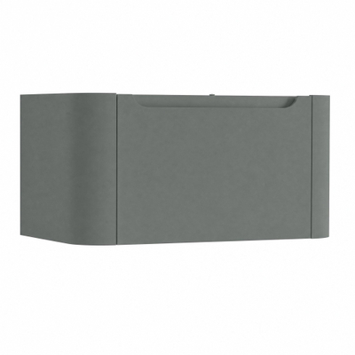 H&R badmeubelen Juice Meuble sous lavabo - 80x45x40cm - angles arrondis - 1 tiroir - poignée intégrée - pétrole mat