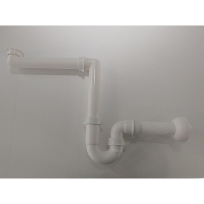 Nemo Skill siphon pour lavabo encastré 5/4" x 32 mm gain de place PP blanc