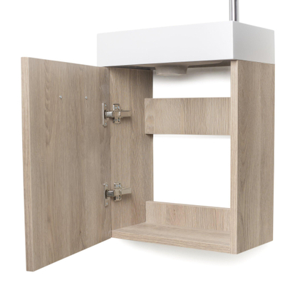 BRAUER Trust fonteinonderkast - 40x45x22cm - excl. opbouwgreep met 1 deur linksdraaiend Sunlit