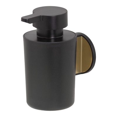 Tiger Tune Zeepdispenser - 180ml - wandmodel - zelfklevend - geborsteld messing/zwart SHOWROOMMODEL