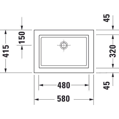 Duravit 2nd floor lavabo à poser sans trop-plein sans plage de robinetterie 58x41,5cm blanc