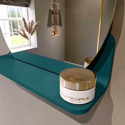 Miroir de salle de bain Mondiaz SPOT - rond 40cm - plan de miroir - couleur Smag