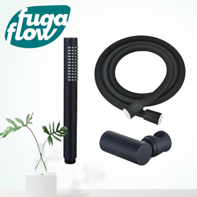 FugaFlow Eccelente Sobrado Ensemble de douchette avec douchette à main, support et flexible lisse Noir