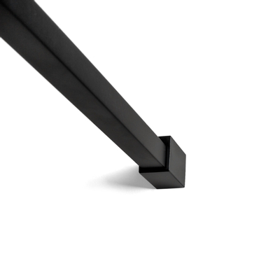Wiesbaden Slim inloopdouche met mat zwart profiel en stabilisatiestang 90x200cm 8mm rookglas