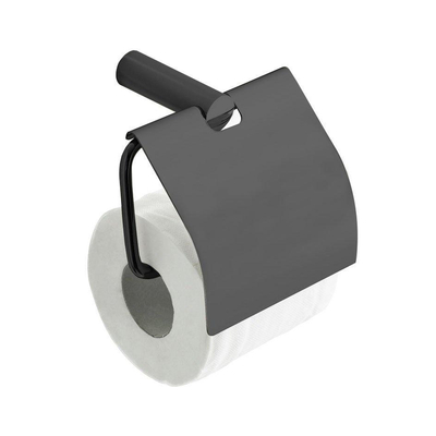 Wiesbaden Ida toiletrolhouder met klep gunmetal SHOWROOMMODEL