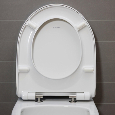 Duravit DuraStyle Basic WC-zitting 33.1x38.5x4.2cm met softclose Kunststof wit Glanzend