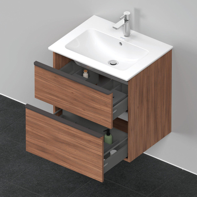 Duravit D-neo Meuble sous vasque 61x46.2x62.5cm 2 tiroirs Noyer mat