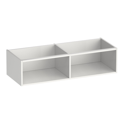 BRAUER Flourish zijkast - 119x30x45.5cm - met 2 opbergvakken hoogglans wit
