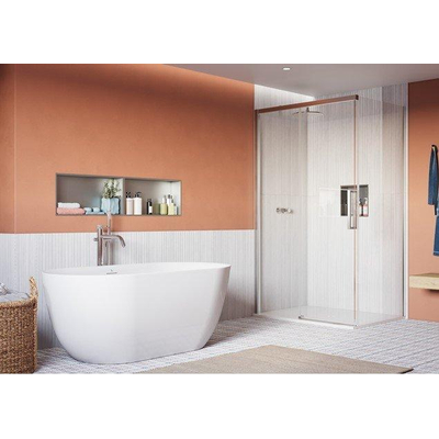 Crosswater Asura panneau latéral pour porte coulissante - 90cm - acier inox poli