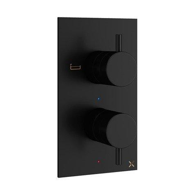 Crosswater MPRO robinet de baignoire - encastré - vertical - 2 fonctions - noir mat