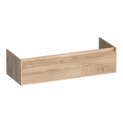 BRAUER Hope Wavy wastafelonderkast 120 1 softclose lade greeploos - 1 sifon uitsparing - Forest Wheat