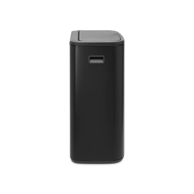 Brabantia Bo Touch Bin Poubelle - 2x30 litres - 2 seaux intérieurs en plastique - noir mat