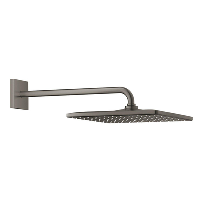 GROHE Rainshower SmartActive hoofddoucheset: hoofddouche 310 vierkant met douchearm wandmontage 42.2cm met 1 straalsoort brushed hard graphite TWEEDEKANS