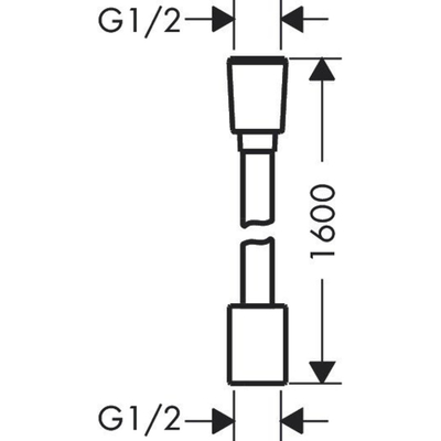 Hansgrohe Designflex flexible de douche textile 160cm nickel brossé
