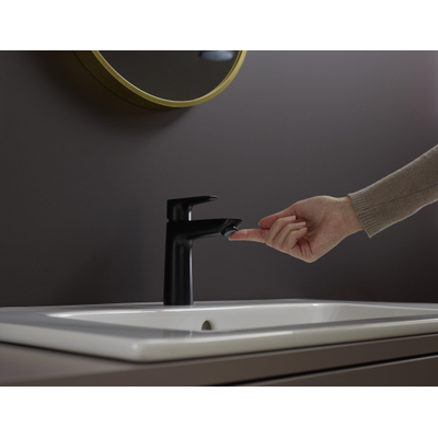 hansgrohe Talis E eengreeps wastafelmengkraan 110 CoolStart zonder afvoer mat zwart SHOWROOMMODEL