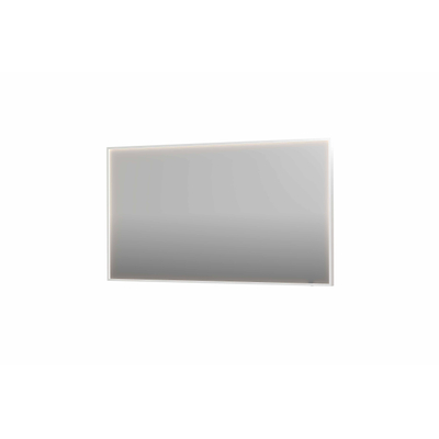 INK SP19 spiegel - 140x4x80cm rechthoek in stalen kader incl dir LED - verwarming - color changing - dimbaar en schakelaar - mat wit