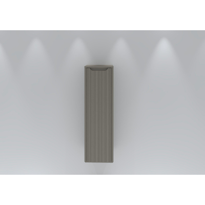 H&R badmeubelen Juice Hoge Kast - 40x35x130cm - met ronde hoeken - 3D-front - 1 deur - rechtsdraaiend - beige mat