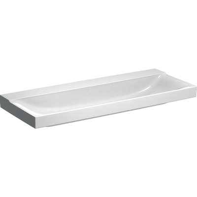 Geberit Xeno2 wastafel - 120x48cm - zonder kraangat - zonder overloop KeraTect - wit