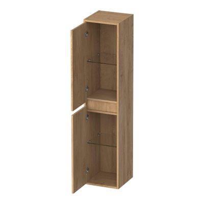 BRAUER Adore Wavy colonne haute - 160x35x35cm - 2 portes - ouvrant à gauche ou à droite - sans poignées - Forest Tan