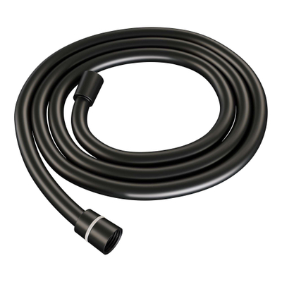 BRAUER Black Carving douche de pluie encastrée thermostatique - 3 voies - ronde - set 96 - pomme de douche 30cm - bras de plafond - douchette 3 jets - flexible de douche - barre de douche intégrée - noir mat