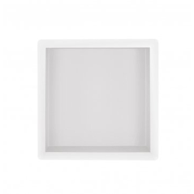 Saniclass Hide Niche de salle de bains 30x30x10cm inox avec bride d'installation Blanc