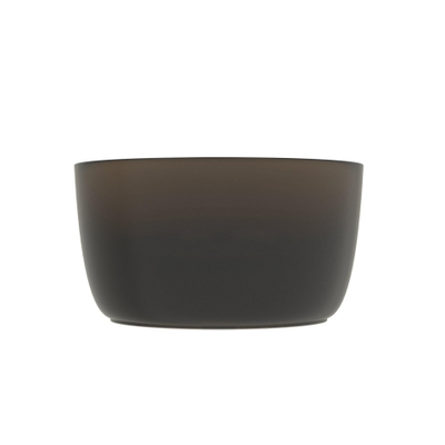 Riho Oval waskom - 38x33cm - solid surface - semi transparant - frosted umber