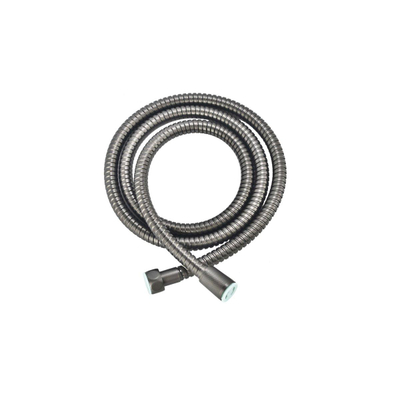 Fortifura Calvi Inbouw Regendoucheset - thermostatisch - plafondarm - 25cm - hoofddouche - ronde handdouche - metalen doucheslang - PVD - geborsteld gunmetal (antraciet)