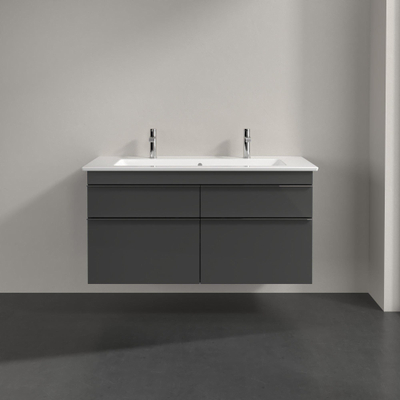 Villeroy & Boch Venticello Meuble sous lavabo 115.3x47.7x59cm avec 4 tiroirs gris glossy