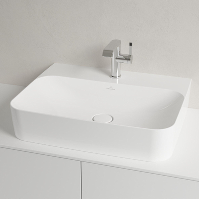 Villeroy & Boch Finion Lavabo - 600 x 470 x 164 mm - Blanc Alpin CeramicPlus - sans trop-plein - rectifié